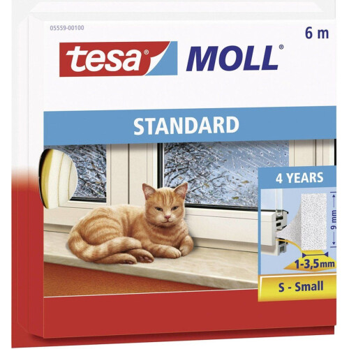 Tesa tesamoll - I-profiel tochtstrip - voor kieren 1-3,5 mm - wit - 6 meter Tweedehands