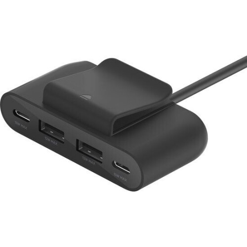 4-poorts USB-splitter BUZ001BT2MBKB7 - 2 USB-C en 2 USB-A poorten - Zwart