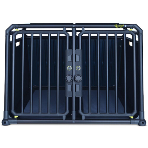 4Pets Autobench Pro Noir 22 - Autobenche voor 2 honden - Dubbelwandig kunststof - Antraciet Tweedehands