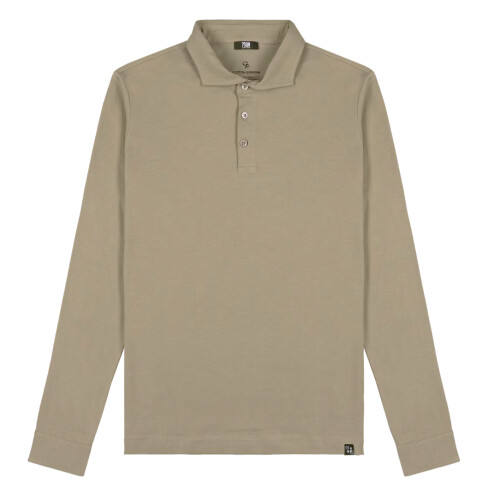 7Square Skyr Polo Long Sleeve - Poloshirt - Katoenmix - Beach Sand - Maat XL