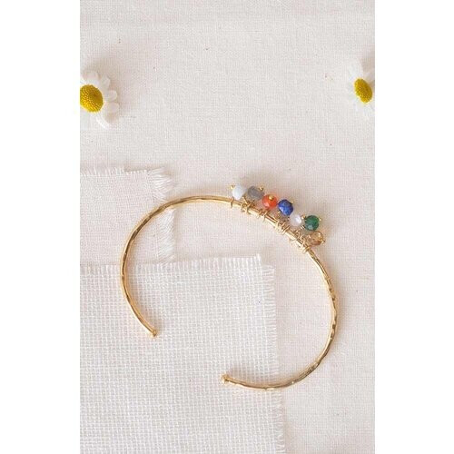 A Beautiful Story dames vegan Armband Posy Edelsteen Mix Goud Tweedehands