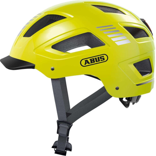 Abus Hyban 2.0 - Fietshelm - Robuuste schaal met LED-achterlicht - Signal Yellow Tweedehands