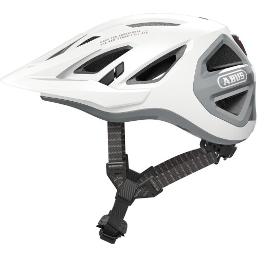 Abus Urban-I 3.0 ACE - Fietshelm - Insectengaas en LED achterlicht - Polar White L (56 - 61 cm) Tweedehands