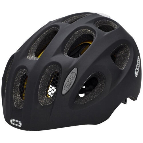 ABUS Youn-I MIPS - Fietshelm - Reflectoren en led-achterlicht - Zwart S 48-54