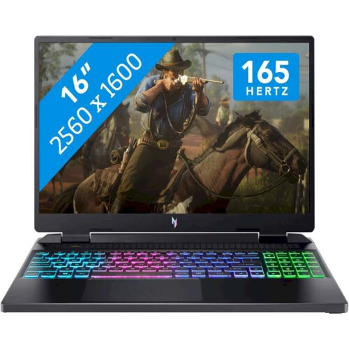 Acer Nitro 16 AN16-42-R5G4 16 Wide QXGA 165Hz, AMD Ryzen 7 8845HS, 32GB, 1TB SSD, Geforce RTX 4070 8GB, W11 Home, Belgisch Azerty toetsenbord Tweedehands