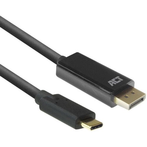 ACT AC7325 - USB-C naar DisplayPort kabel - 4K 60Hz 2m - Zwart Tweedehands