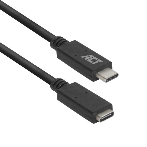 ACT AC7412 - USB-C Verlengkabel - 3.2 Gen1 5Gbps 60W - Zwart Tweedehands