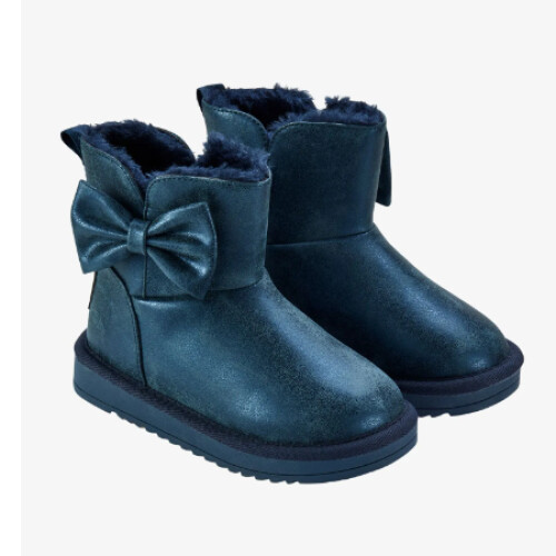 ADee Bowtiful Heritage - Meisjes Laarzen - Luxe imitatiesuède met strik - Navy - Maat 26