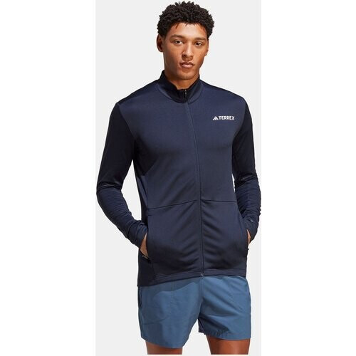 adidas Mt Full Z Fleece Vest Donkerblauw Tweedehands