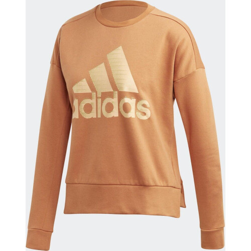 adidas W Id Glam Sweat - Dames Sporttrui - Maat XS - Tech Copper