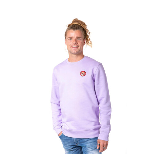 ADUH mannen vegan Sweater Bulan Kepala Lavendel Tweedehands