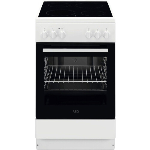 AEG CCB50090BW - Vrijstaand Elektrisch Fornuis - 60 L Oven - Glaskeramiek - Wit 50 cm Tweedehands