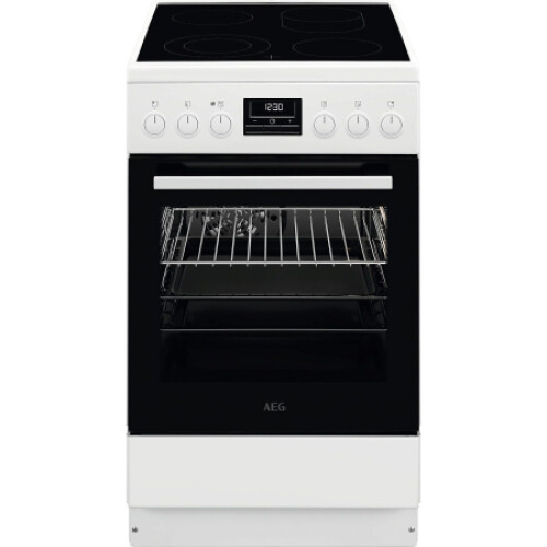 AEG CCB5449OBW - Vrijstaand Fornuis - Keramische Kookplaat - 57L Heteluchtoven - Wit