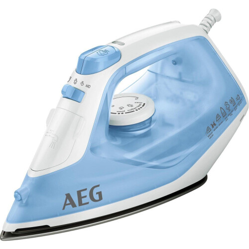 AEG DB1730 - Stoomstrijkijzer - 2300 W met SoftGlide keramische zoolplaat - Blauw Tweedehands