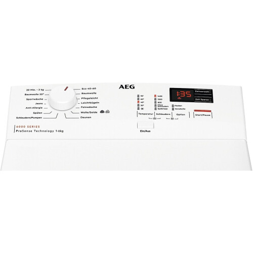​aeg Ltr6a41460 Bovenlader Wasmachine 6000 Serie - Koolborstelloze Motor - Prosense® Technologie - Softopen Systeem - 6 Kg - 1400t | Nieuw (outlet)
