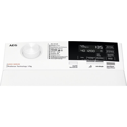 Aeg Ltr6eco - Bovenlader Wasmachine - 7 Kg - 1250 Tpm - Energieklasse A | Nieuw (outlet)
