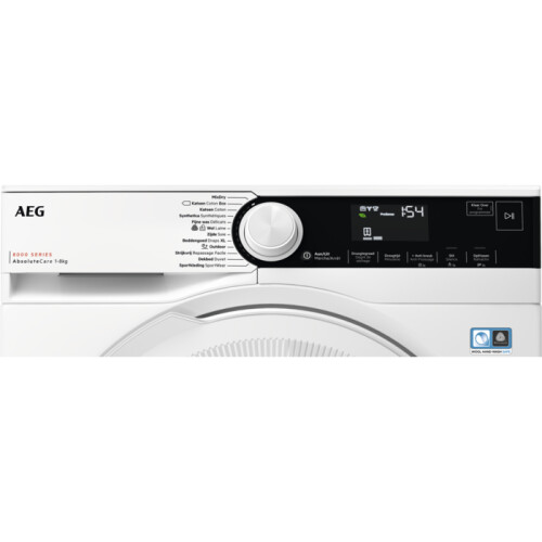 Aeg Tr85cw84 - Warmtepompdroger - 8 Kg - Absolutecare - 66 Db - Energieklasse E | Nieuw (outlet)