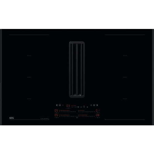 AEG XCF6847AB - Inductie kookplaat met afzuiging - 4 kookzones - Zwart Tweedehands