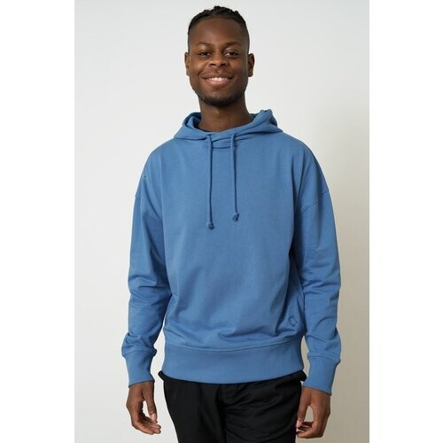 AFORA.WORLD mannen vegan Hoodie Fern Delfts Blauw Tweedehands