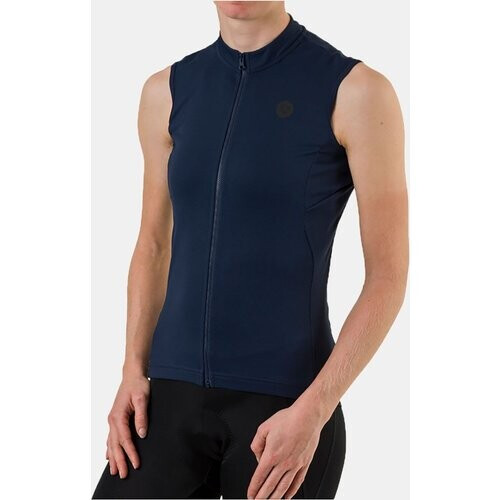 AGU Layered Racertop Essential Fietsshirt Dames Lichtblauw/Marineblauw Tweedehands