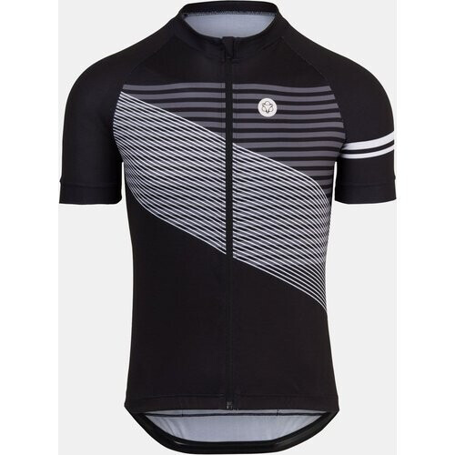 AGU Shirt KM Striped Zwart Tweedehands