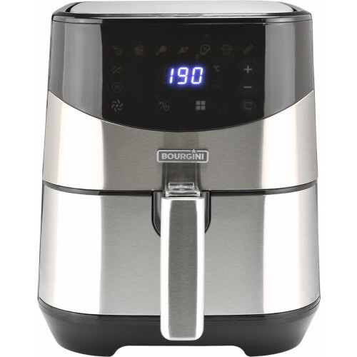 Airfryer XXL - Bourgini Heteluchtfriteuse - Digitaal display met touch control - 4 Liter inhoud / geschikt voor 1kg friet - Metalen behuizing- Bak met 65% minder vet Tweedehands
