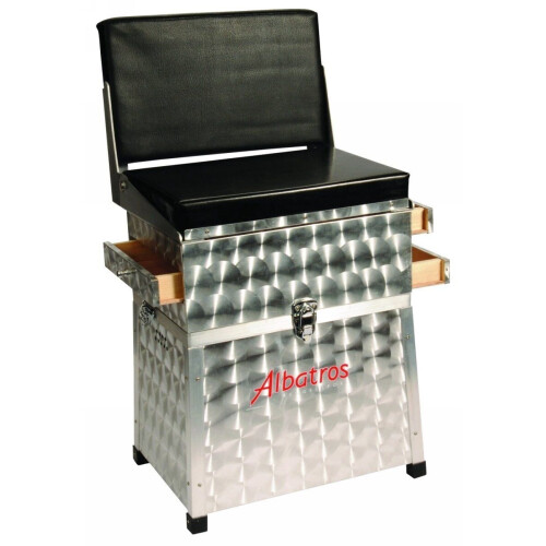 Albatros Aluminium Zitmand - Zitmand met Rugleuning - 3 zijladen - Grijs