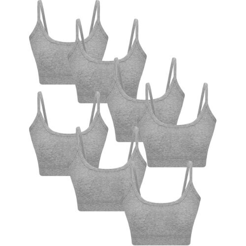 Albero Natur dames vegan Bustier Multipack 7x Grijs Melange Tweedehands