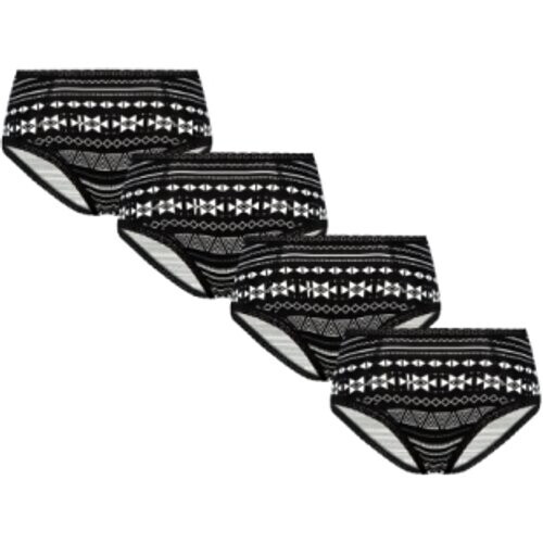Albero Natur dames vegan Hipsters Multipack 4x Geometric Rood Tweedehands