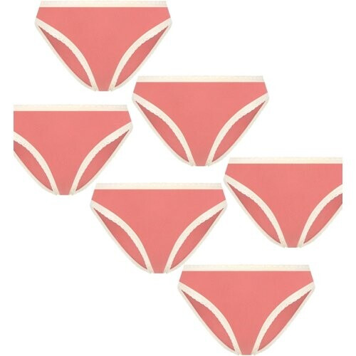 Albero Natur dames vegan Slips Multipack 6x Met Kant Pastelroze Tweedehands