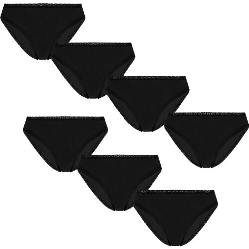 Albero Natur dames vegan Slips Multipack 7x Zwart Tweedehands