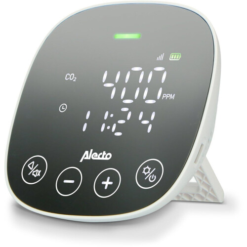 Alecto AQ30 - CO2 Meter - NDIR sensor Luchtvochtigheid Alarm - Wit