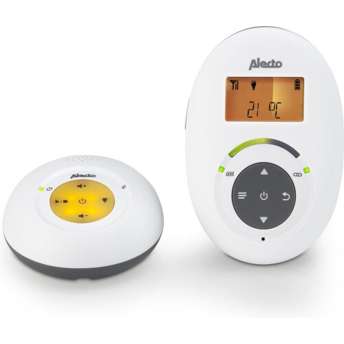 Alecto DBX-125 - Full Eco DECT Babyfoon - Kraakheldere geluidskwaliteit - Wit/Antraciet Tweedehands