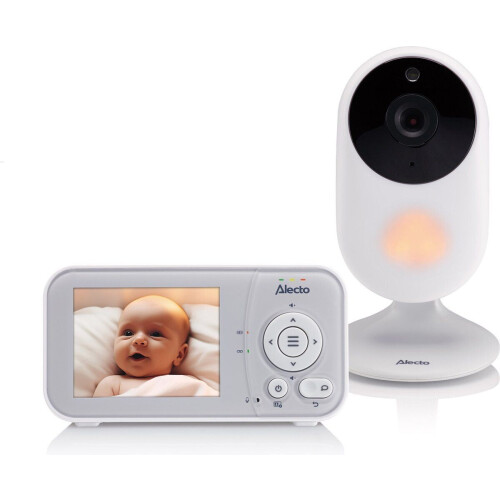 Alecto DVM2028 - Babyfoon met Camera - 2,8 inch Scherm - Nachtlampje - Wit Tweedehands