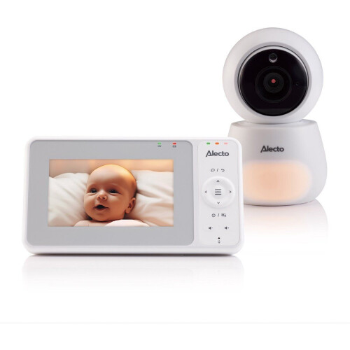 Alecto DVM2043 - Babyfoon met camera - 4,3 inch scherm - Nachtzicht - Wit Tweedehands