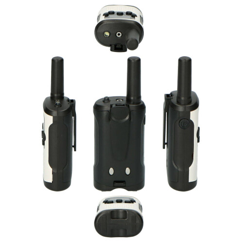Alecto FR-175 Walkie talkie 7 km - Inclusief dual charger pod - Zaklamp - Wit / Zwart Tweedehands