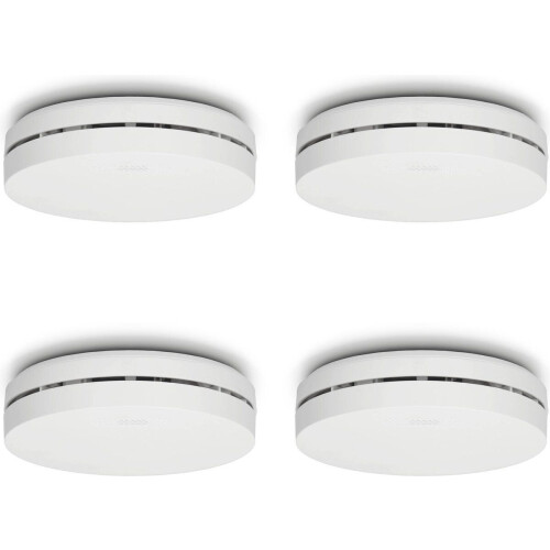 Alecto SA300 - Rookmelder - 10 jaar batterij - Voldoet aan EN14604 - Wit (4 stuks) Tweedehands