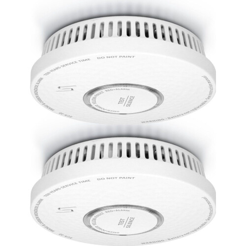 Alecto SCA-10 DUO - Rookmelder - Koolmonoxidemelder - Wit - 2 stuks Tweedehands