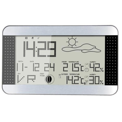 Alecto - WS-1700 - Weerstation met kleurendisplay - zwart