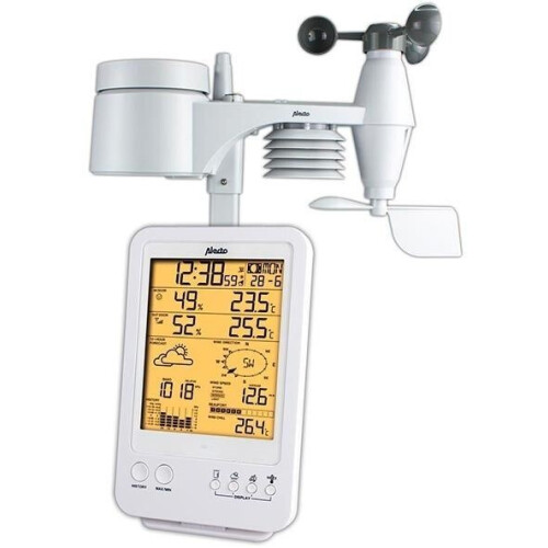 Alecto WS-4800 - Professioneel Draadloos Weerstation - Robuuste buitensensoren - Zwart