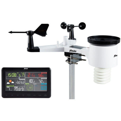 Alecto WS-5500 - Weerstation - Draadloze buitensensor tot 100 meter - Kleurenscherm 16 cm Tweedehands
