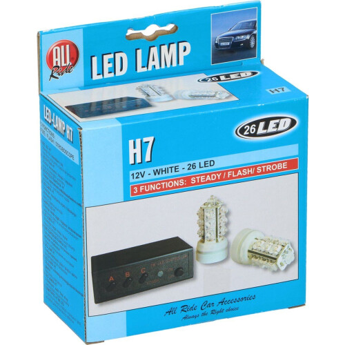 All Ride H7 - Autolampen LED - 26 LED's - 12V - Wit Licht