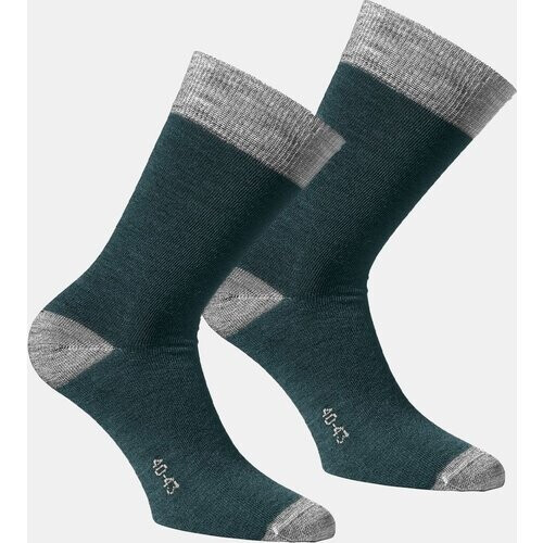 Alpaca socks Merino 2-Pack Lifestyle Sok Petrol/Middengrijs Tweedehands