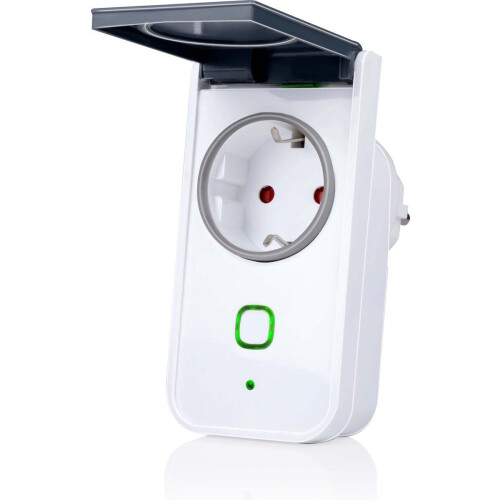 alpina Smart Home - Slimme Stekker - Smart Plug voor Buiten - 230V - IP44 Spatwaterdicht - Tijdschema's - Verbruiksmeter - App Besturing