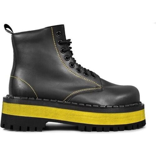 Altercore dames vegan Laarzen 653 Zwart En Geel Tweedehands
