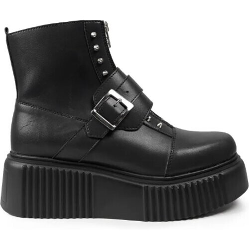 Altercore dames vegan Plateaulaarzen Deneb Zwart Tweedehands