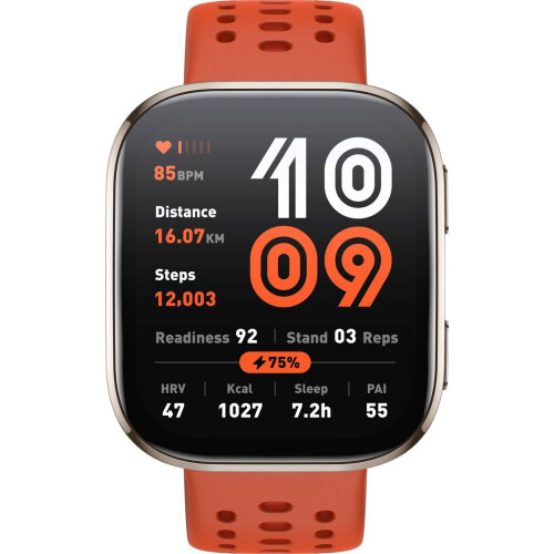 Amazfit Bip 6 - Smartwatch - 140+ trainingsmodi 50m waterbestendig - Zilver (Rood)
