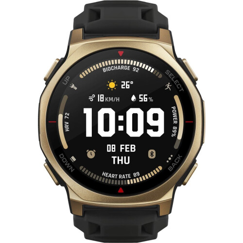 Amazfit T-Rex 3 Pro - Smartwatch - Militair-grade ontwerp AMOLED-scherm - Goud (Zwart)