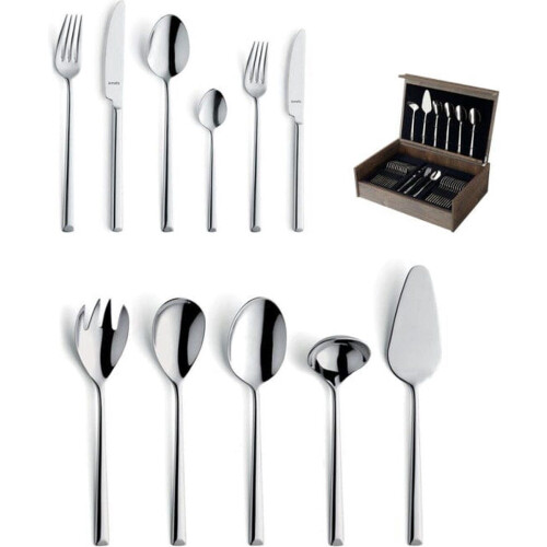 Amefa Ventura - 78-delige Bestekset - Vaatwasserbestendig - Zilver (78 stuks) Tweedehands