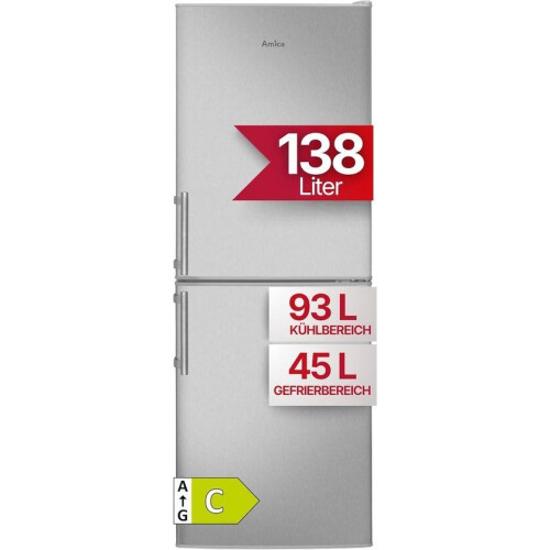 Amica Koelvriescombinatie, vrijstaand, dubbele deur, 148 x 52 cm, 138 liter Tweedehands